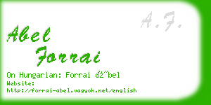 abel forrai business card